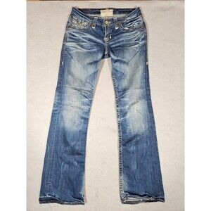 Big Star Jeans Womens 29L Blue Liv Bootcut Denim Western Cowgirl Faded 29x32